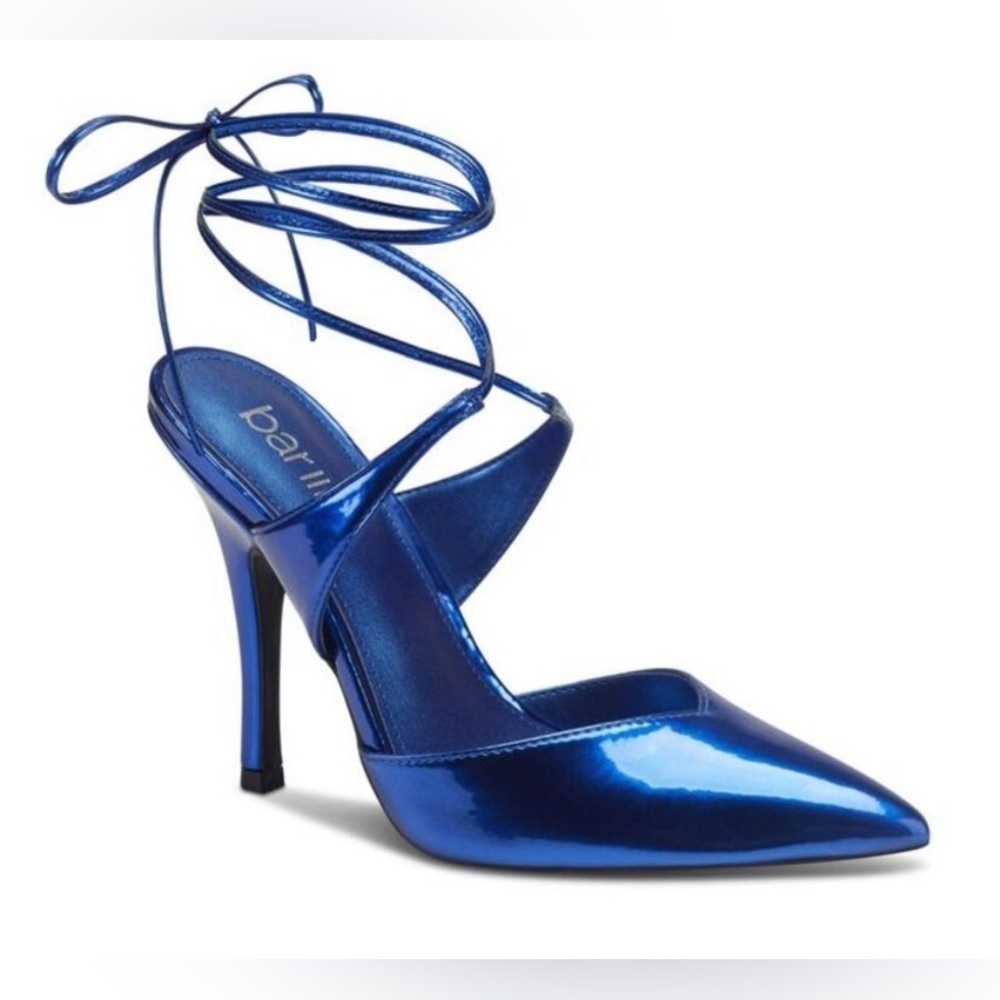 NEW Bar Ill Women’s Candace Ankle Wrap Stiletto Cobalt Blue Heels Size US 9M